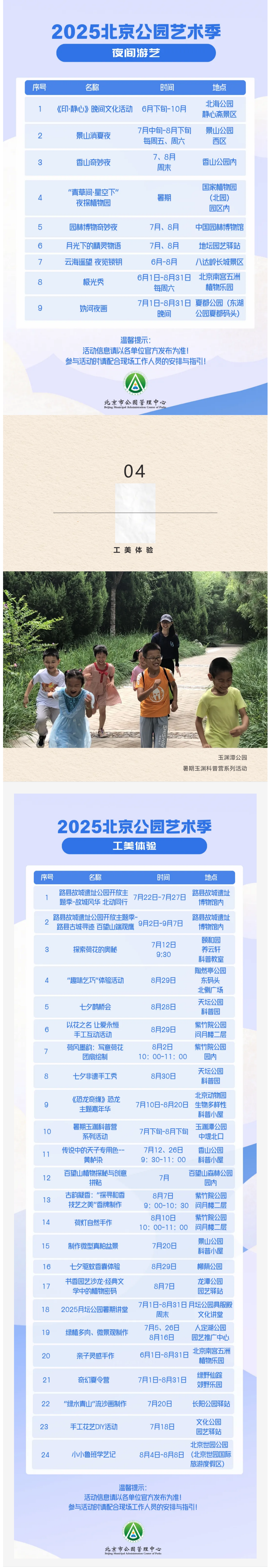 美好就在身边！2025北京公园艺术季开幕，六类110项活动等你来玩