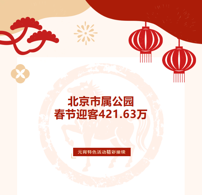 北京市属公园春节迎客421.63万 元宵特色活动精彩接续